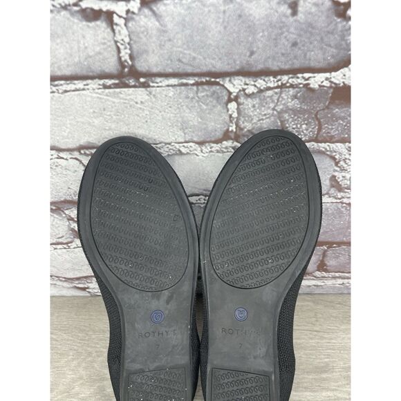 Rothy's The Loafer Black Fabric Round Toe Knit Flats Shoes Women Sz 7M US/37.5EU - Picture 8 of 16